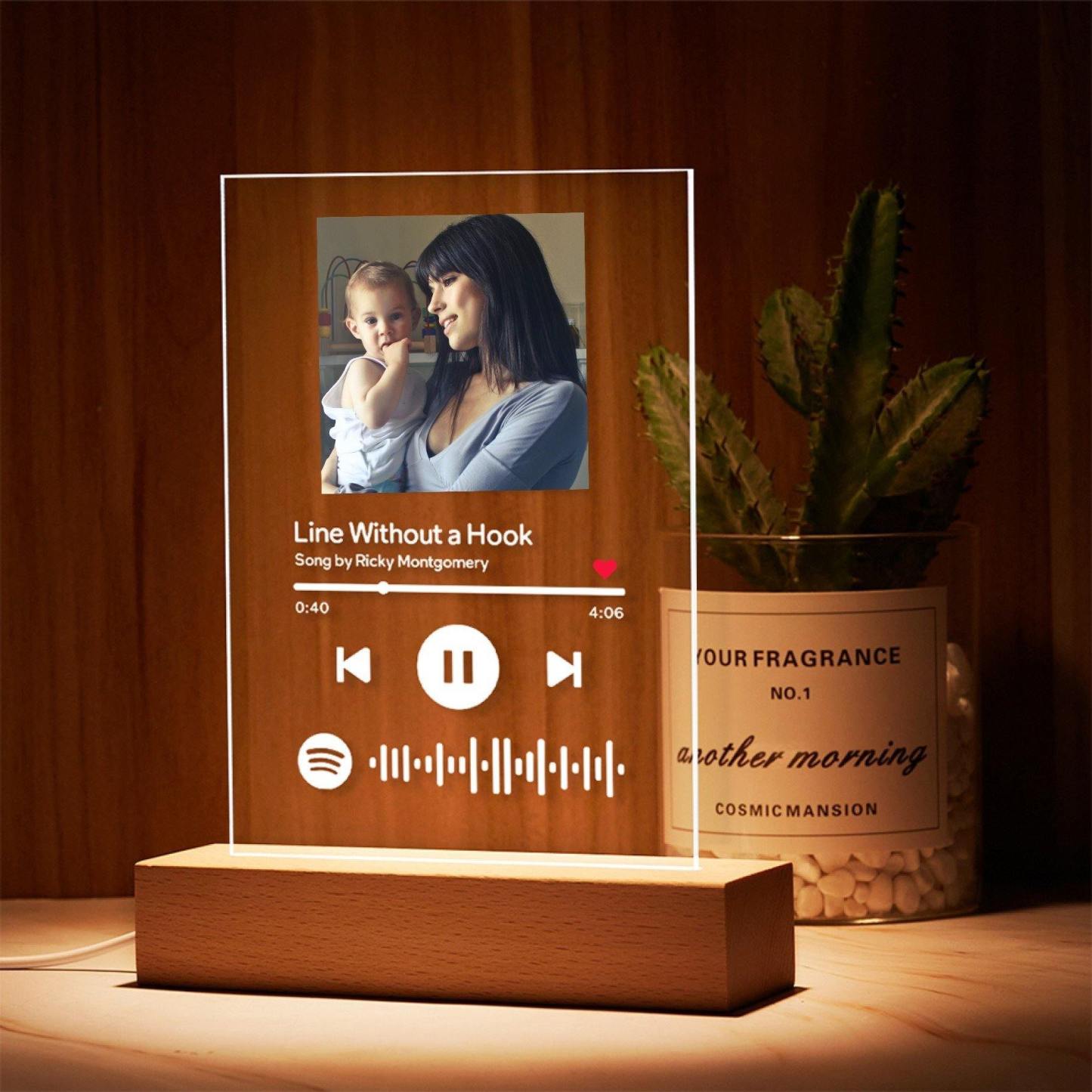 Benutzerdefiniertes Spotify Code Music Plaque Nachtlicht (15cm x 19.5cm) - meinefotohandyhuelle