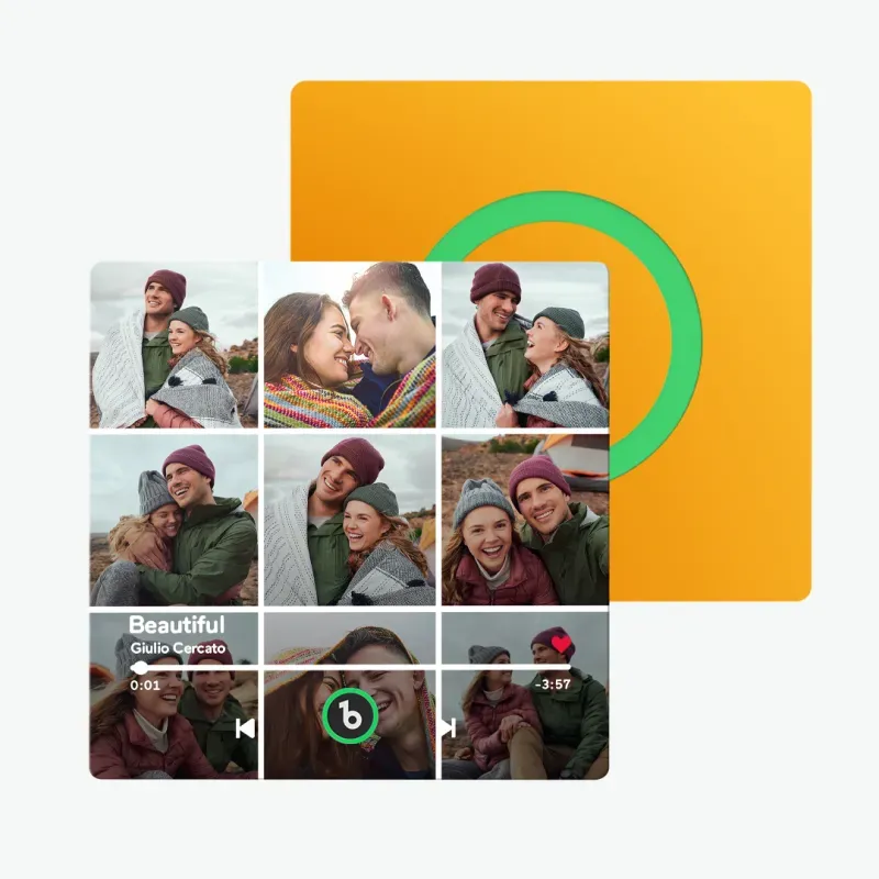 Neues 4.0-upgrade, Benutzerdefinierter Bunter Rahmen, Album-kühlschrankmagnet, Kühlschrank-musikmagnet, Kann Lieder Abspielen, Weihnachtsgeschenk - 