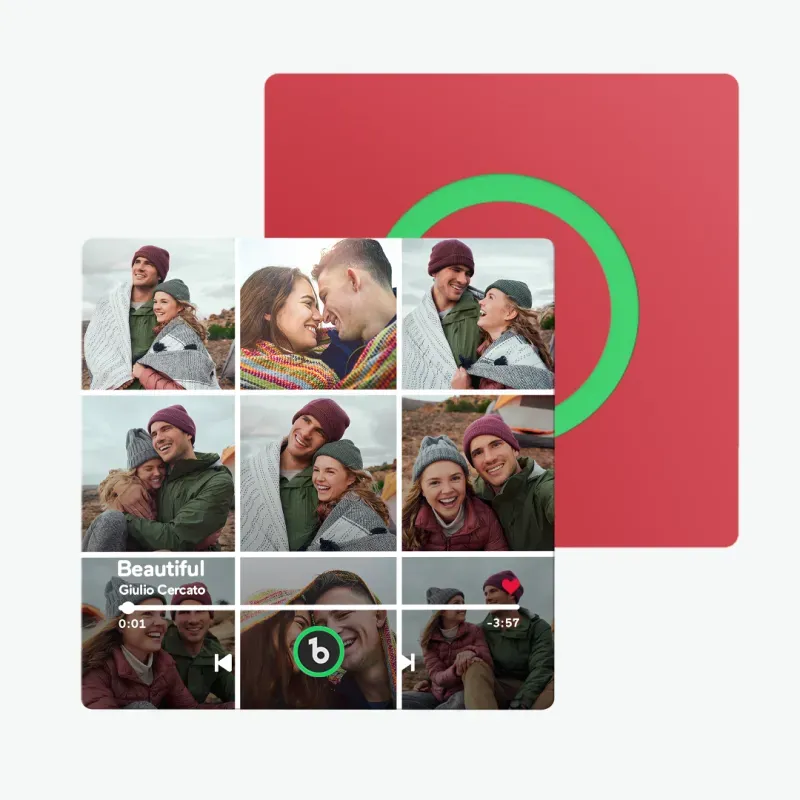 Neues 4.0-upgrade, Benutzerdefinierter Bunter Rahmen, Album-kühlschrankmagnet, Kühlschrank-musikmagnet, Kann Lieder Abspielen, Weihnachtsgeschenk - 