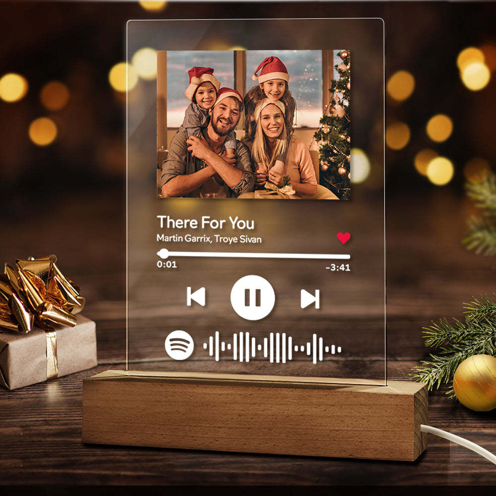 Benutzerdefiniertes Song-poster, Weihnachtsgeschenke, Scannbarer Spotify-code, Acryl-musik-schlüsselanhänger Für Die Familie -