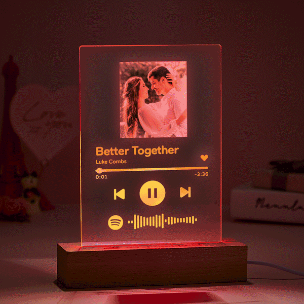 Benutzerdefiniertes Song-poster, Weihnachtsgeschenke, Scannbarer Spotify-code, Acryl-musik-schlüsselanhänger Für Die Familie -