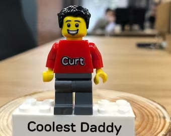 Geschenke Für Papa, Individuelle Minifiguren, Personalisierte Minifiguren Mit Sockel, Individuelle Multiplayer-minifiguren - FotoPortemonnaie