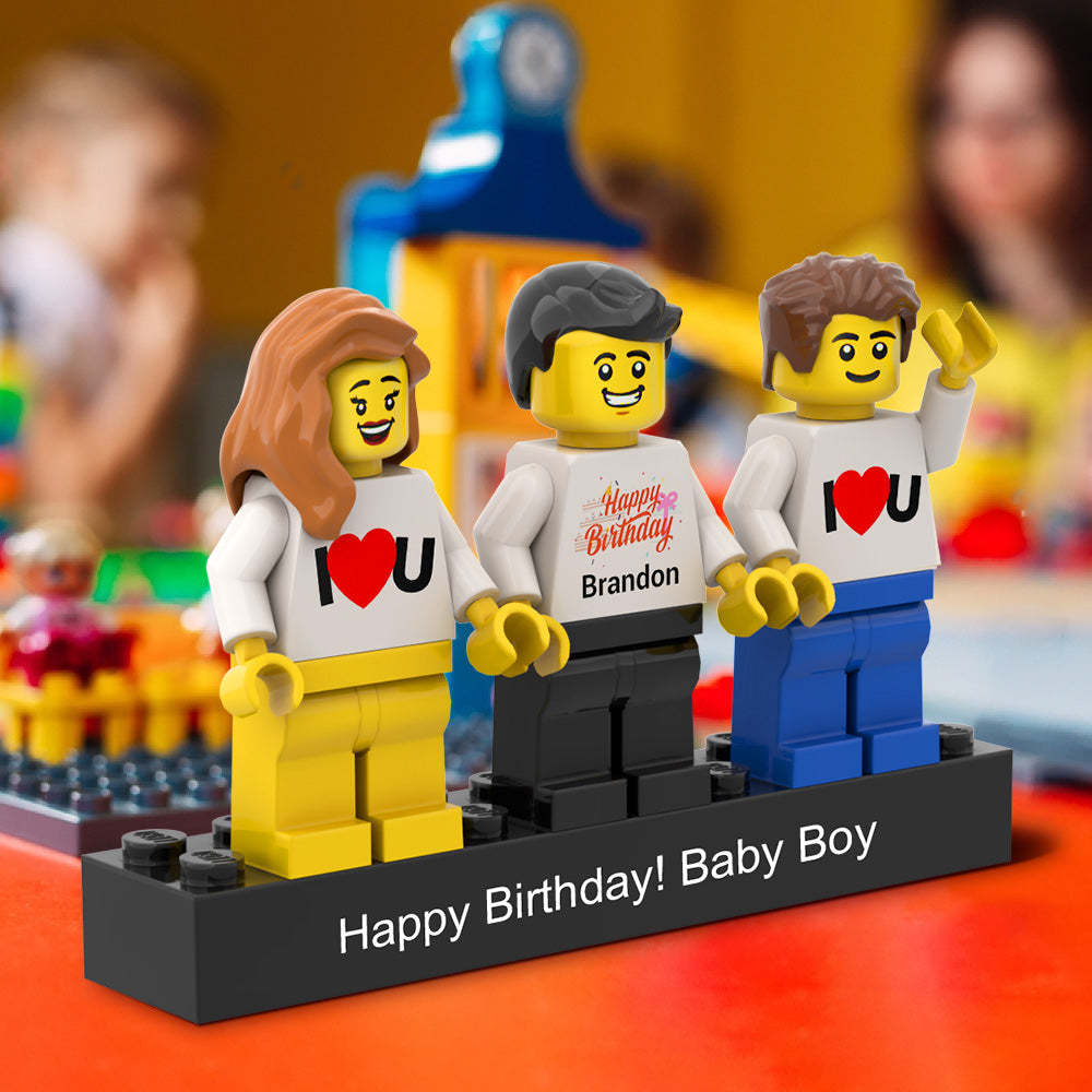 Geschenke Zum Geburtstag, Individuelle Minifiguren, Personalisierte Minifiguren Mit Sockel, Individuelle Multiplayer-minifiguren Zum Geburtstag - FotoPortemonnaie