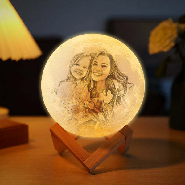 Mondlampe 3d-druck Benutzerdefiniertes Foto & Eingravierte Worte Unvergessliche Geschenke -