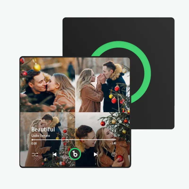 Neues 4.0-upgrade, Benutzerdefinierter Bunter Rahmen, Album-kühlschrankmagnet, Kühlschrank-musikmagnet, Kann Lieder Abspielen, Weihnachtsgeschenk - 