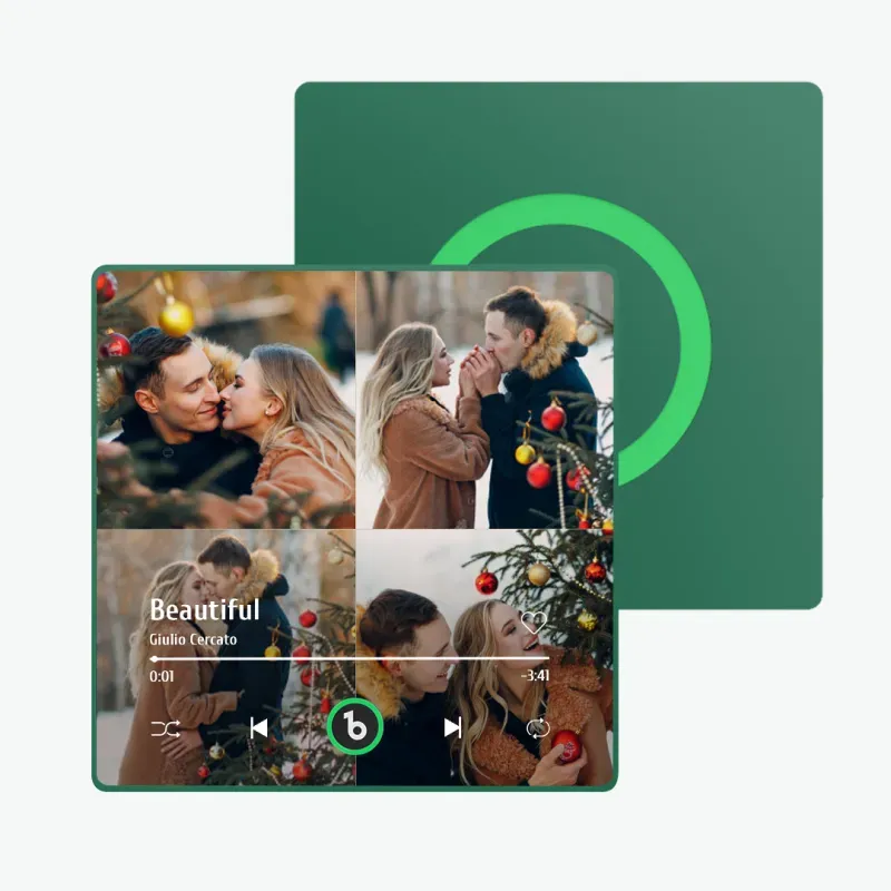 Neues 4.0-upgrade, Benutzerdefinierter Bunter Rahmen, Album-kühlschrankmagnet, Kühlschrank-musikmagnet, Kann Lieder Abspielen, Weihnachtsgeschenk - 