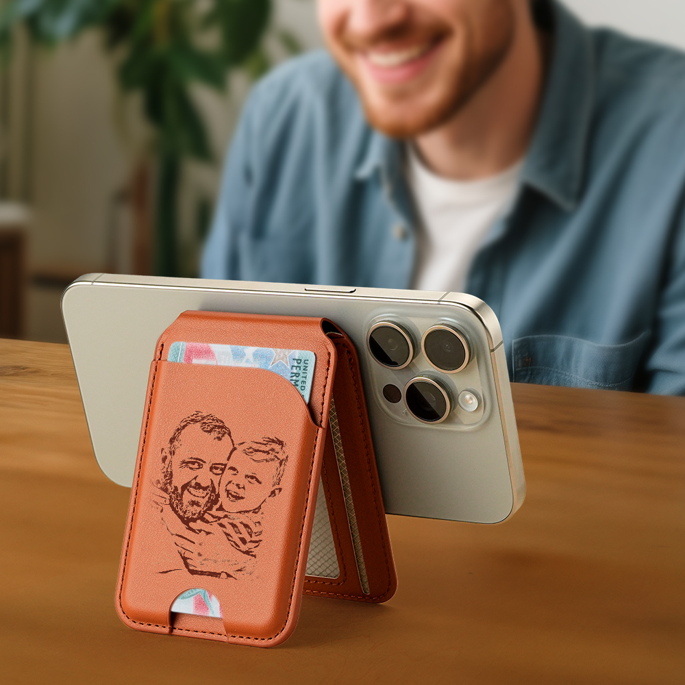 Neuer Drehbarer Magnetischer Brieftaschenständer – Mehrfachkartenhalter Mit Sicherem Snap-on-design - 