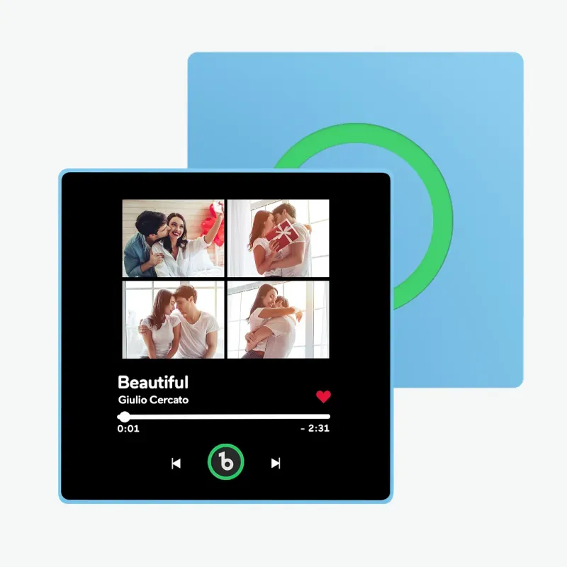 Neues 4.0-upgrade, Benutzerdefinierter Bunter Rahmen, Album-kühlschrankmagnet, Kühlschrank-musikmagnet, Kann Lieder Abspielen, Weihnachtsgeschenk - 