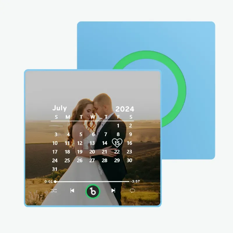 Neues 4.0-upgrade, Benutzerdefinierter Bunter Rahmen, Album-kühlschrankmagnet, Kühlschrank-musikmagnet, Kann Lieder Abspielen, Weihnachtsgeschenk - 