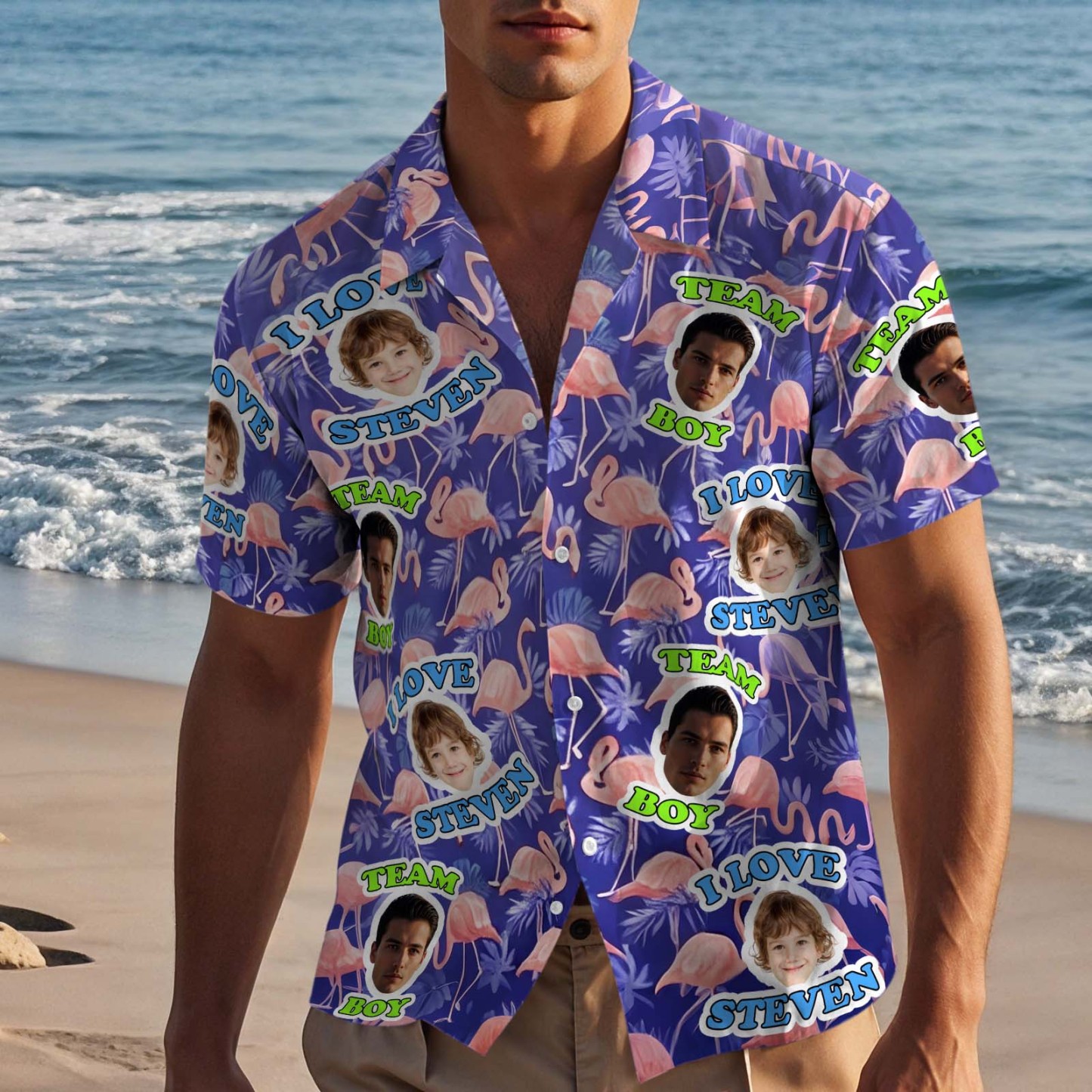 Benutzerdefinierte Hawaii-shirt Mit Gesicht Personalisierte Hawaii-foto-shirt Hund Katze Gesicht Shirt Geschenk Für Papa -