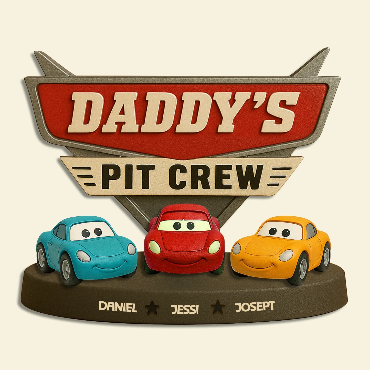 Cars Dad Plakette - Geschenk Für Väter - 