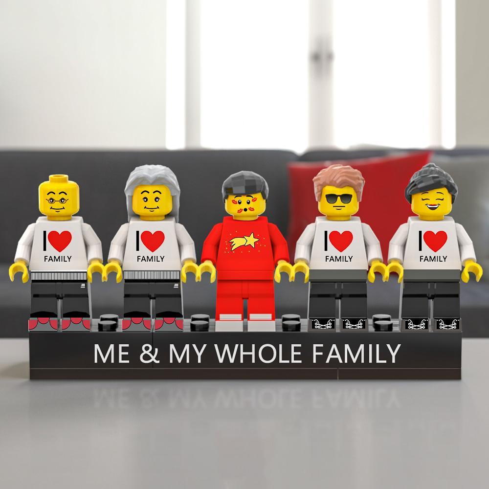 Geschenke Für Papa, Individuelle Minifiguren, Personalisierte Minifiguren Mit Sockel, Individuelle Multiplayer-minifiguren - FotoPortemonnaie