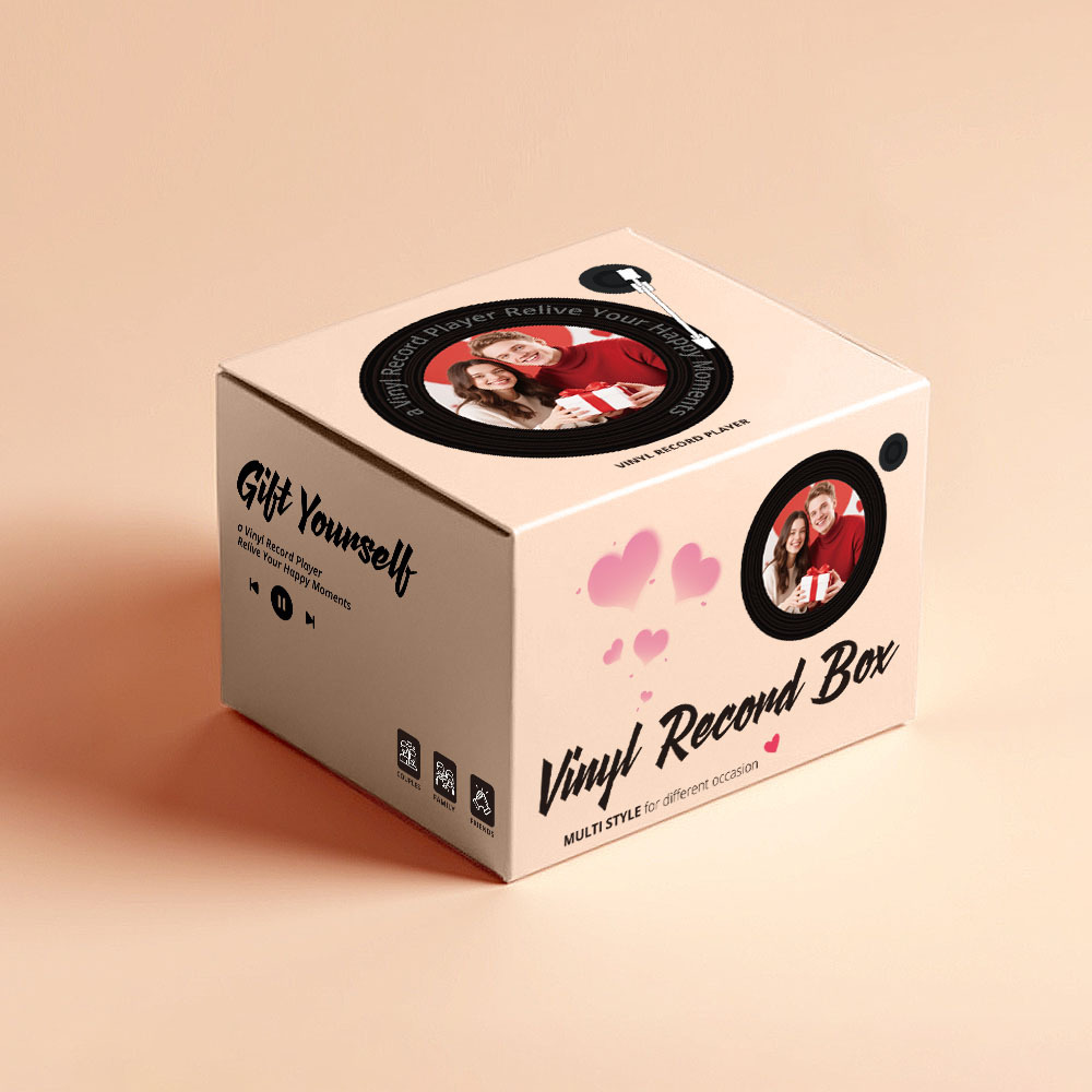 Rosa Vinyl-spieluhr - 