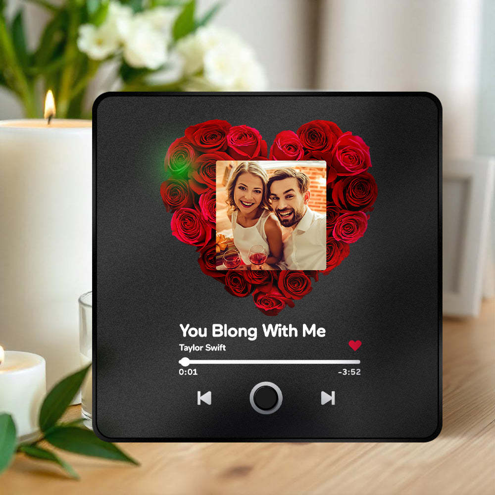 Personalisierter Kühlschrankmagnet Mit Foto Und Musik, Individuell Gestaltbarer, Mehrfarbiger Wandaufkleber Mit Foto, Kühlschrankmagnet Mit Musikfunktion, Der Lieder Abspielen Kann - 