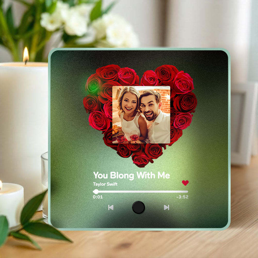 Personalisierter Kühlschrankmagnet Mit Foto Und Musik, Individuell Gestaltbarer, Mehrfarbiger Wandaufkleber Mit Foto, Kühlschrankmagnet Mit Musikfunktion, Der Lieder Abspielen Kann - 