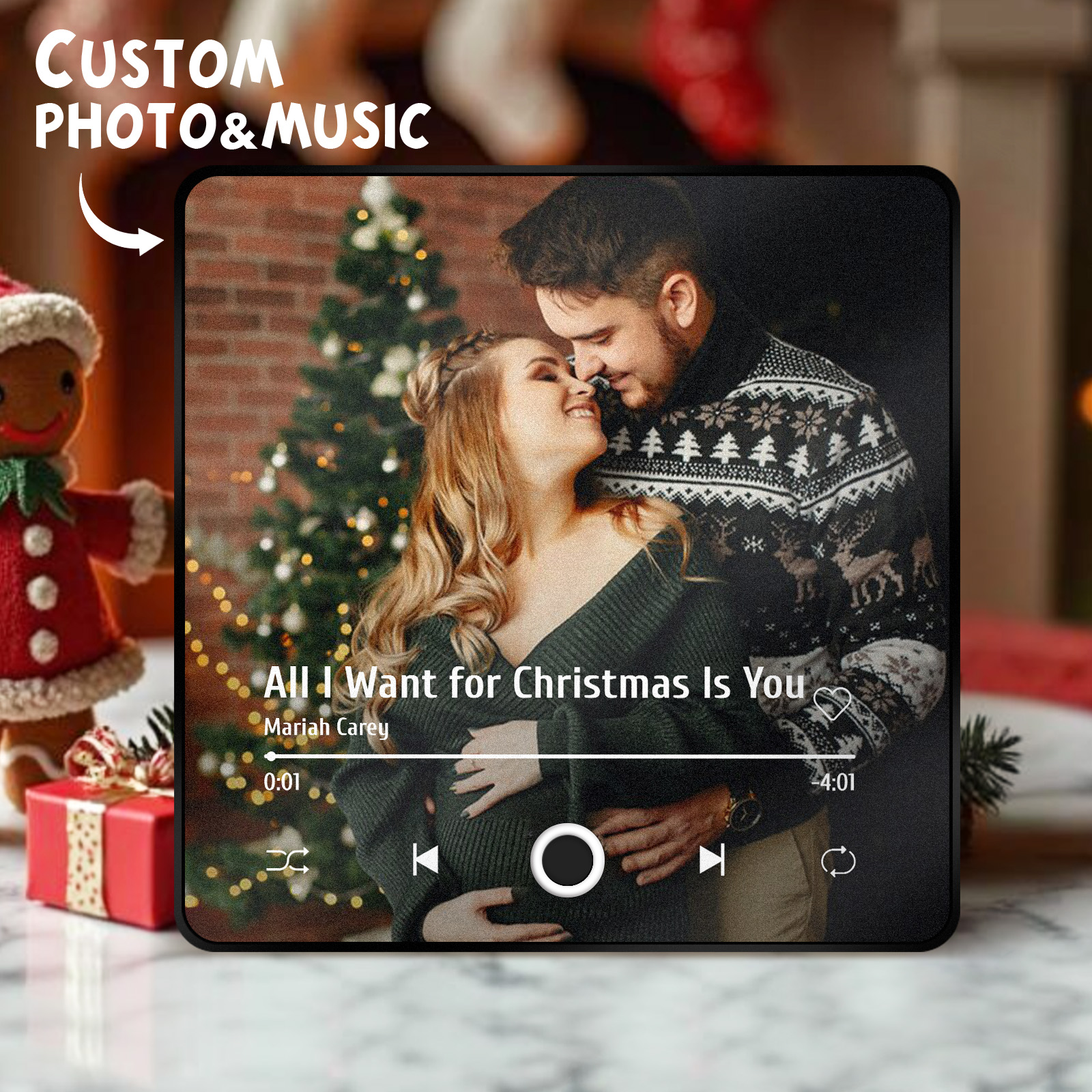 Personalisierter Kühlschrankmagnet Mit Album, Personalisierter Musik-kühlschrankmagnet, Kann Lieder Abspielen, Weihnachtsgeschenk