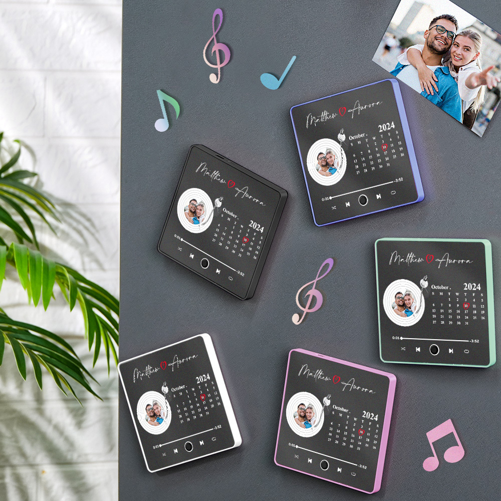 Personalisierter Kühlschrankmagnet Mit Mehreren Fotos, Musik, Kann Lieder Abspielen, Personalisierter Kühlschrankmagnet Mit Foto - 