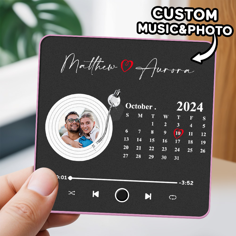 Personalisierter Kühlschrankmagnet Mit Mehreren Fotos, Musik, Kann Lieder Abspielen, Personalisierter Kühlschrankmagnet Mit Foto - 