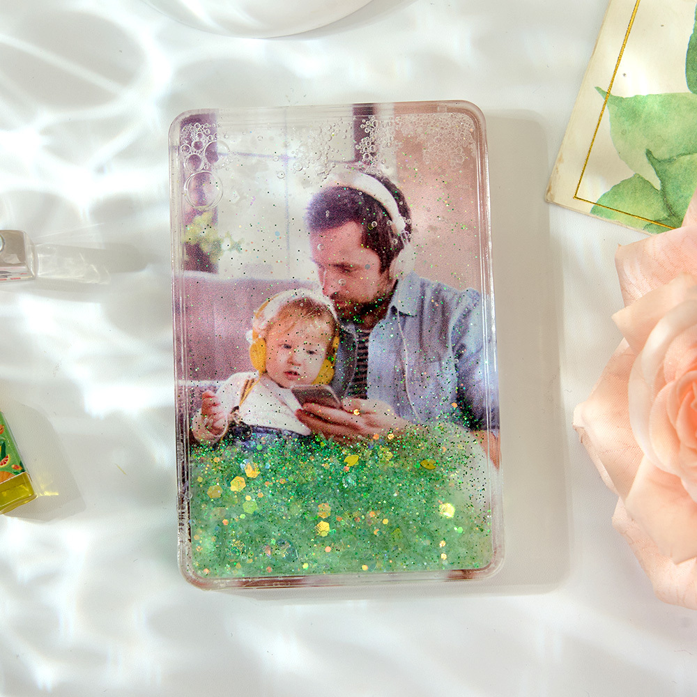 Benutzerdefinierte Quicksand Kühlschrank Magnet Personalisierte Foto Kühlschrank Magnet Home Dekoration Muttertag Geschenk -