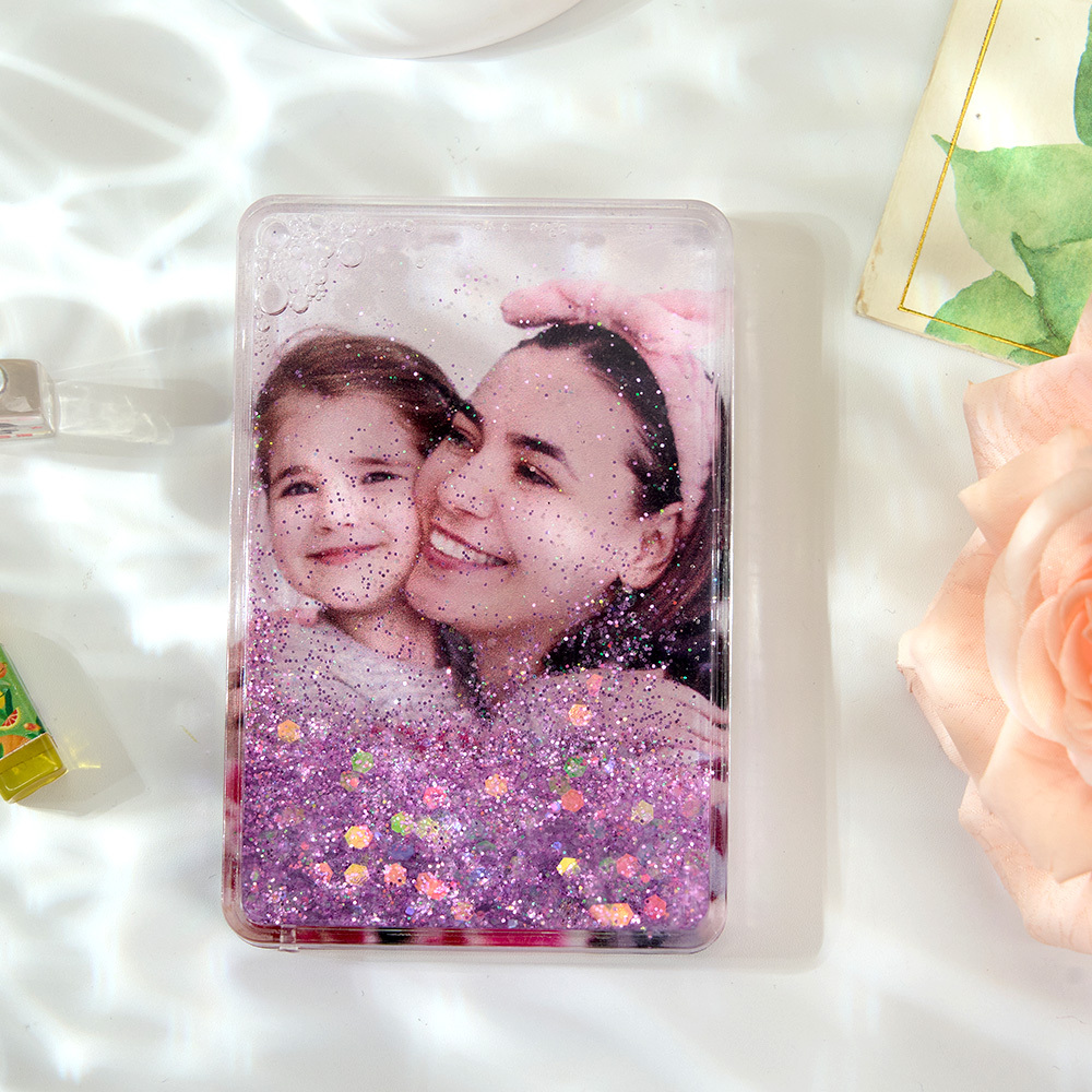 Benutzerdefinierte Quicksand Kühlschrank Magnet Personalisierte Foto Kühlschrank Magnet Home Dekoration Muttertag Geschenk -