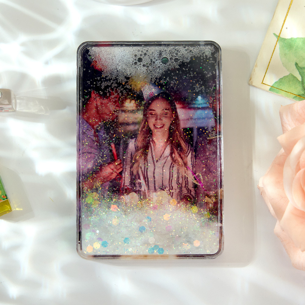 Benutzerdefinierte Quicksand Kühlschrank Magnet Personalisierte Foto Kühlschrank Magnet Home Dekoration Muttertag Geschenk -