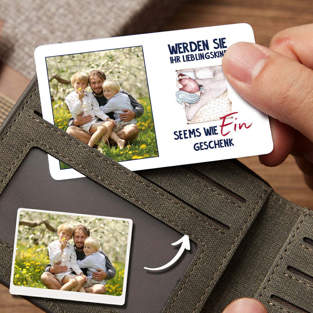 Vatertagsgeschenk Kundenspezifisches Foto Brieftasche Einsteckkarte - Für den Besten Vater