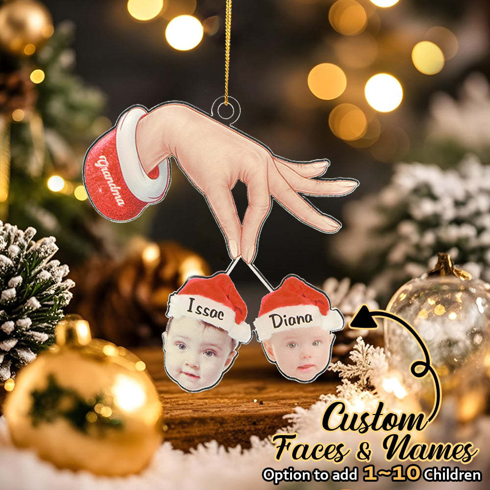Personalisiertes Weihnachtsgeschenk Für Oma Und Enkelkinder, Individuelle Lustige Weihnachtsornament-geschenke Aus Acryl -
