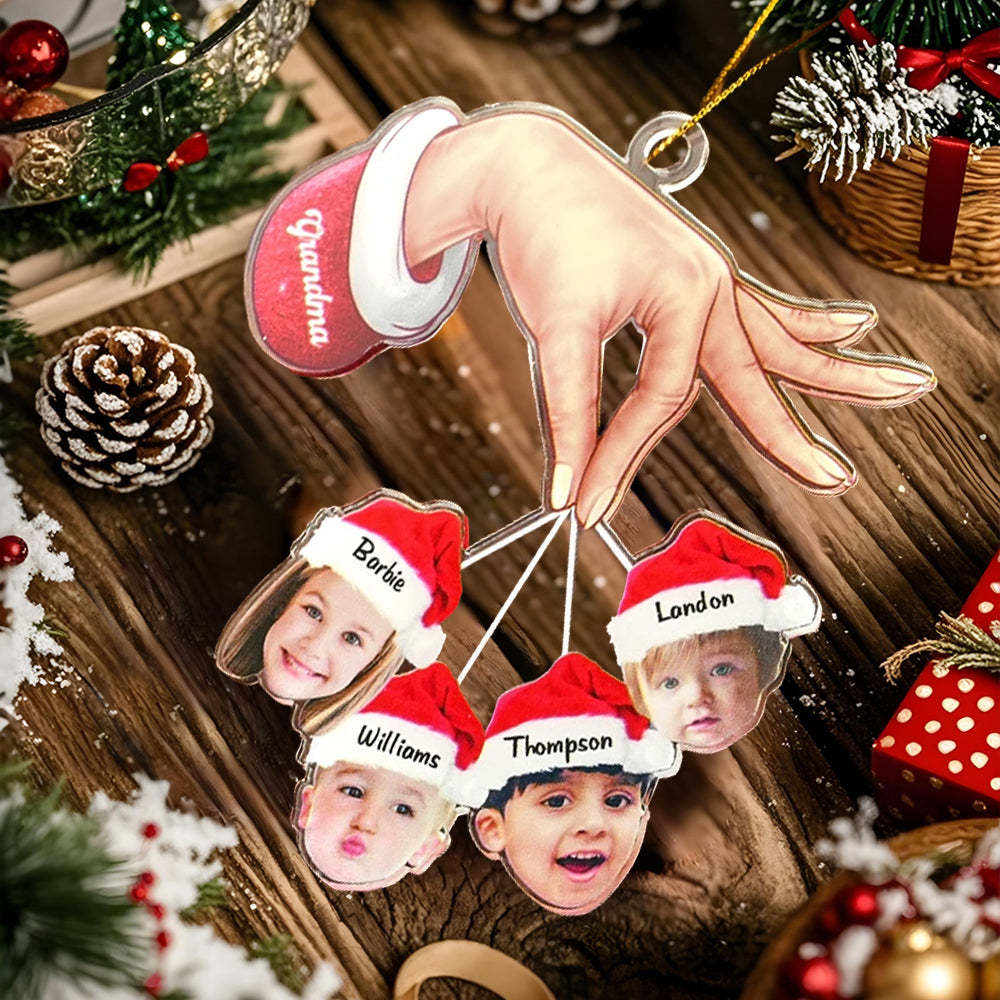 Personalisiertes Weihnachtsgeschenk Für Oma Und Enkelkinder, Individuelle Lustige Weihnachtsornament-geschenke Aus Acryl -