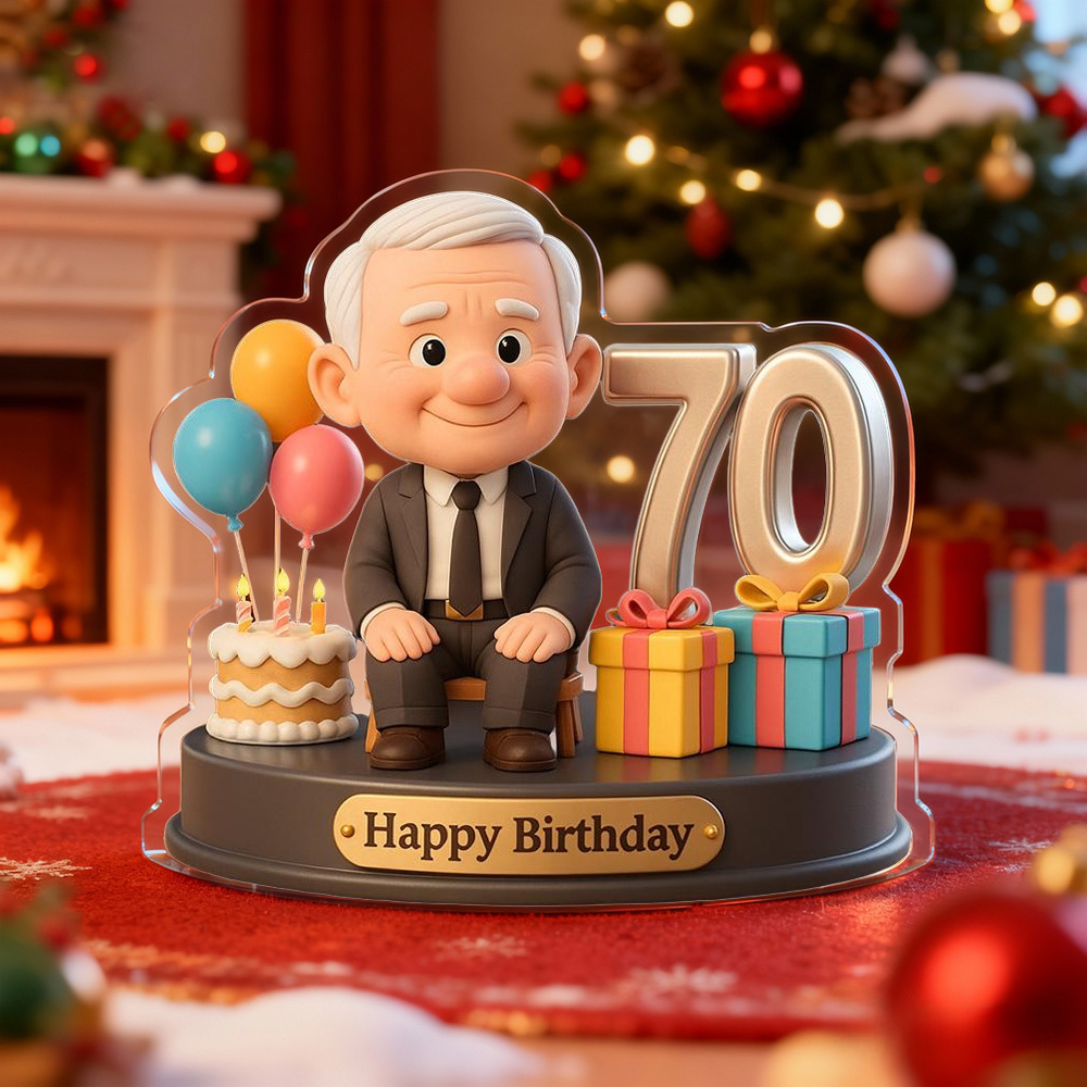 Geburtstagsgeschenke Für Ihn: Personalisierte Foto-acrylfiguren Mit Cartoon-geburtstagsmotiven Im 2d-look Und 3d-pop-effekt - 