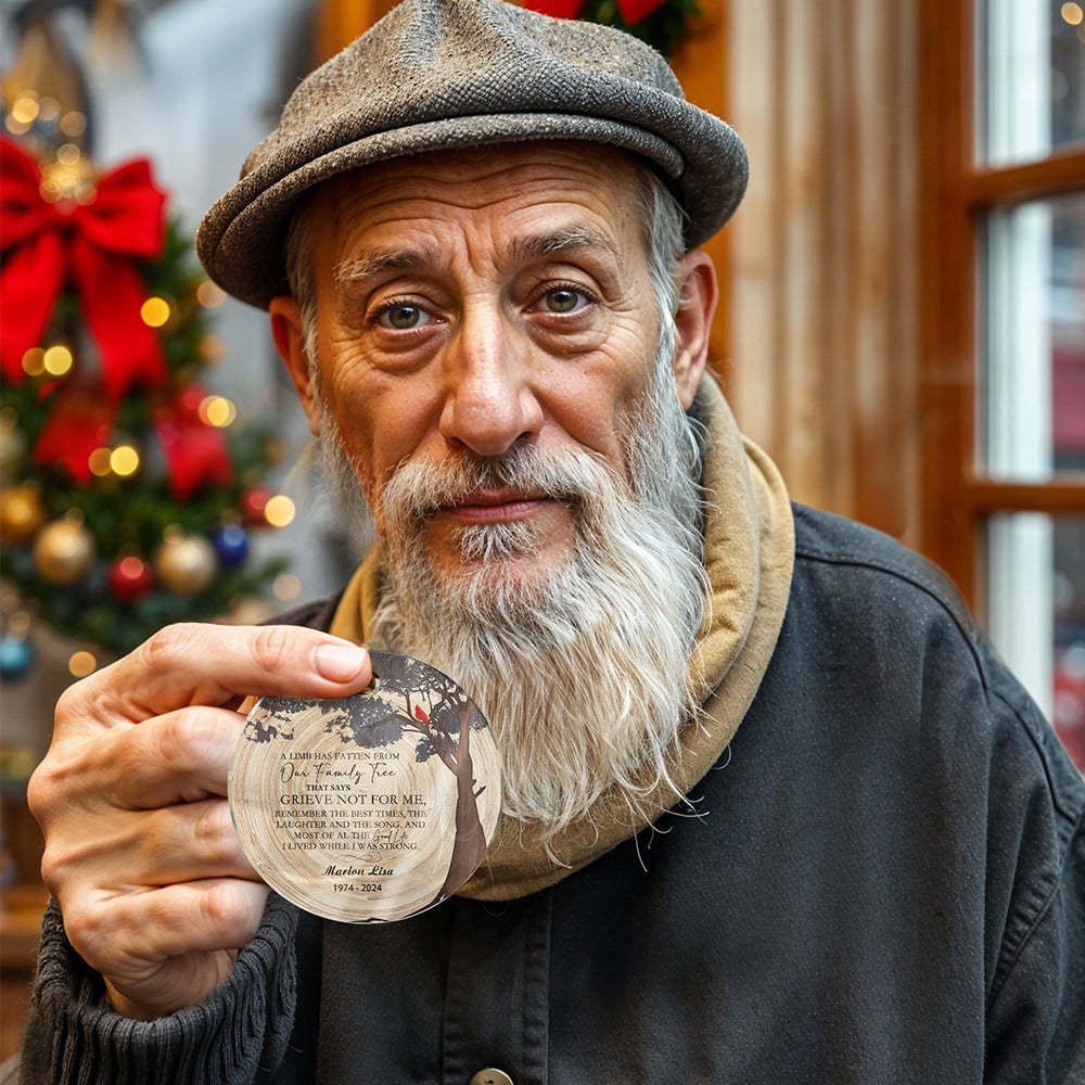 Personalisierte Gedenk-weihnachtsornamente Zum Verlust Eines Geliebten Menschen, Erinnerungsgeschenke - FotoPortemonnaie