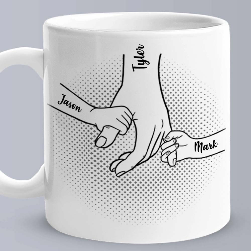Personalisierte Tasse Bester Papa Aller Zeiten Hand In Hand Familie Benutzerdefinierte Tasse Vatertag Geburtstagsgeschenke Für Papa Opa - 