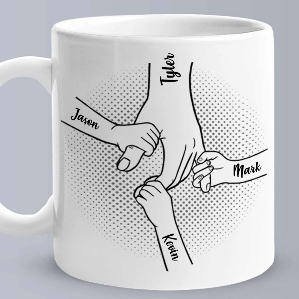Personalisierte Tasse Bester Papa Aller Zeiten Hand In Hand Familie Benutzerdefinierte Tasse Vatertag Geburtstagsgeschenke Für Papa Opa - 