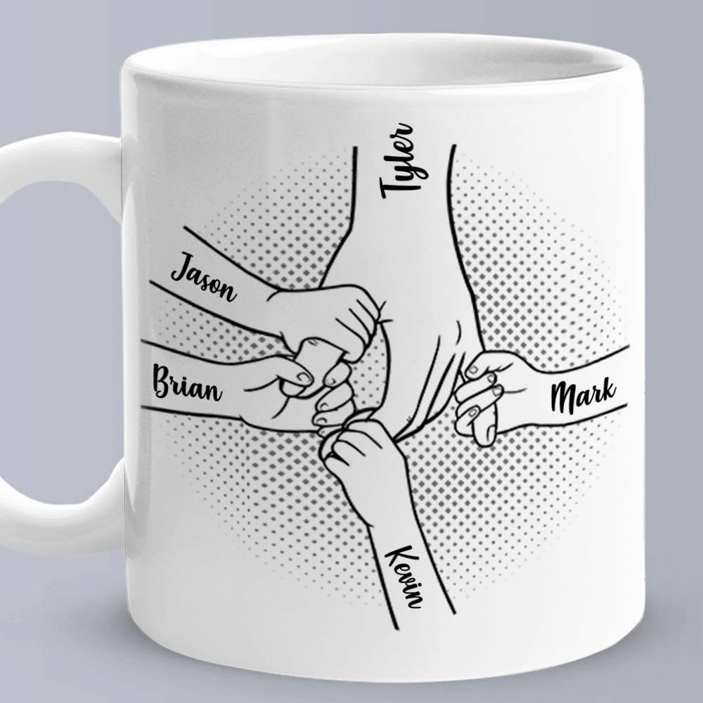 Personalisierte Tasse Bester Papa Aller Zeiten Hand In Hand Familie Benutzerdefinierte Tasse Vatertag Geburtstagsgeschenke Für Papa Opa - 