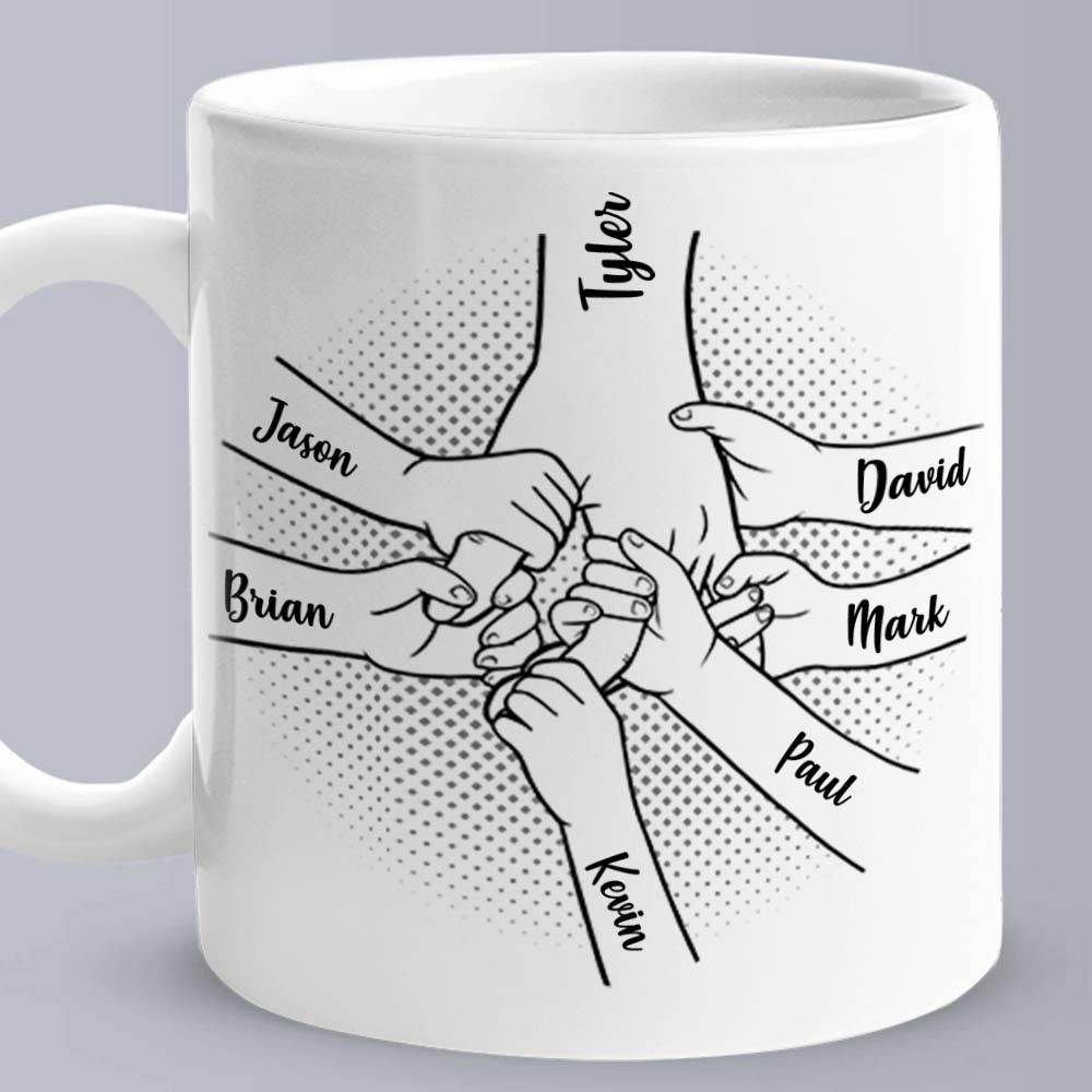 Personalisierte Tasse Bester Papa Aller Zeiten Hand In Hand Familie Benutzerdefinierte Tasse Vatertag Geburtstagsgeschenke Für Papa Opa - 