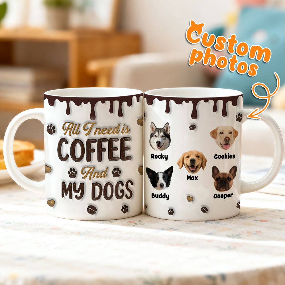 Benutzerdefinierte Foto-tasse „das Leben Wäre Langweilig Ohne Mich" – Hund Mit 3d-aufblaseffekt - 
