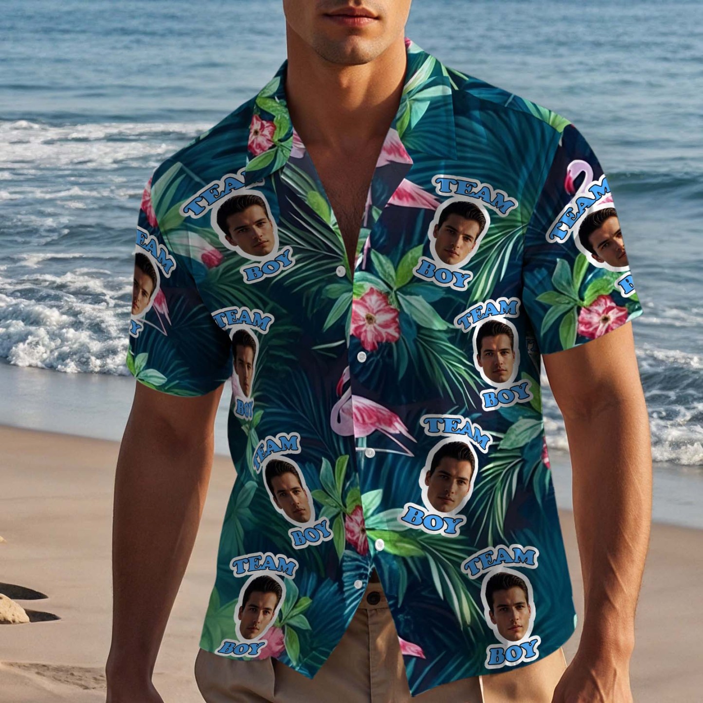 Benutzerdefinierte Hawaii-shirt Mit Gesicht Personalisierte Hawaii-foto-shirt Hund Katze Gesicht Shirt Geschenk Für Papa