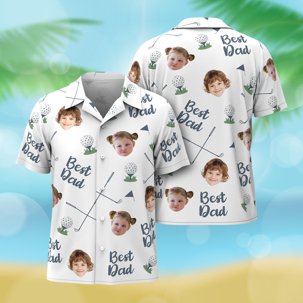 Benutzerdefinierte Papa Hawaiian Shirt Personalisierte Beste Katze Papa Von Par Hawaiian Shirt Vatertagsgeschenk - 
