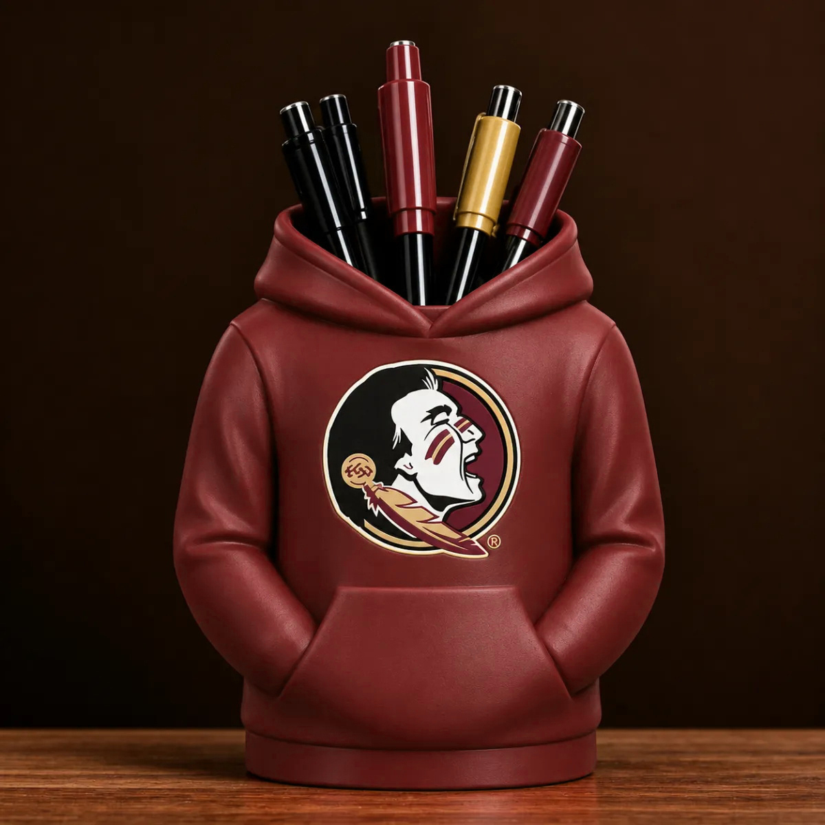 College-Hoodie-Schreibtisch-Organizer, Stift- Und Utensilienhalter, 3D-gedrucktes College-Football-Büro- Und Küchendekor, Fan-Geschenk - 