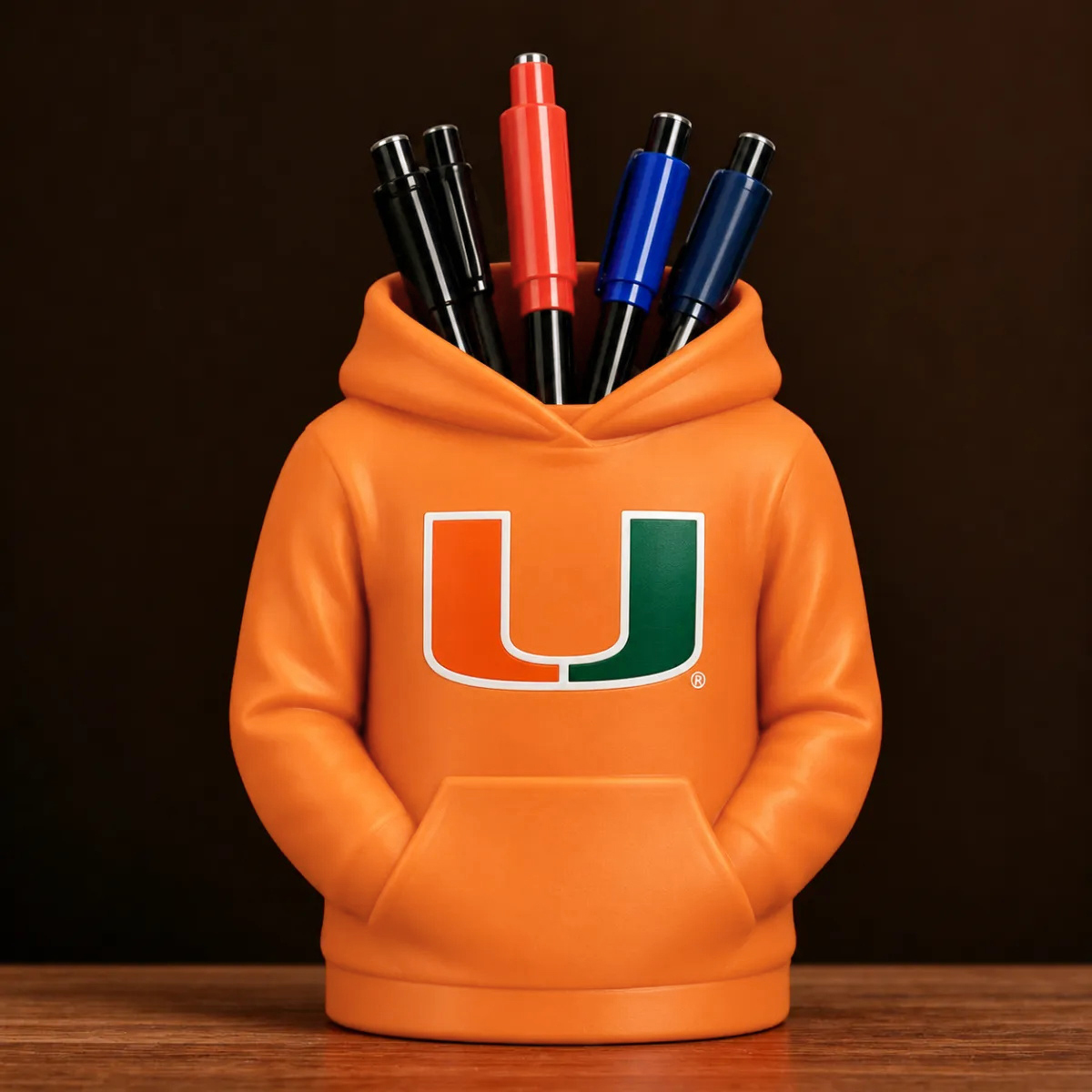 College-Hoodie-Schreibtisch-Organizer, Stift- Und Utensilienhalter, 3D-gedrucktes College-Football-Büro- Und Küchendekor, Fan-Geschenk - 