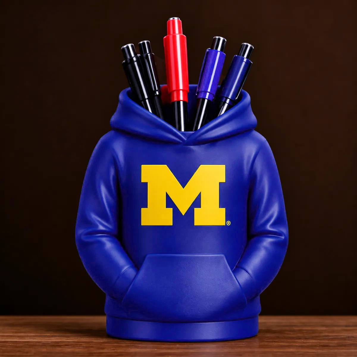 College-Hoodie-Schreibtisch-Organizer, Stift- Und Utensilienhalter, 3D-gedrucktes College-Football-Büro- Und Küchendekor, Fan-Geschenk - 