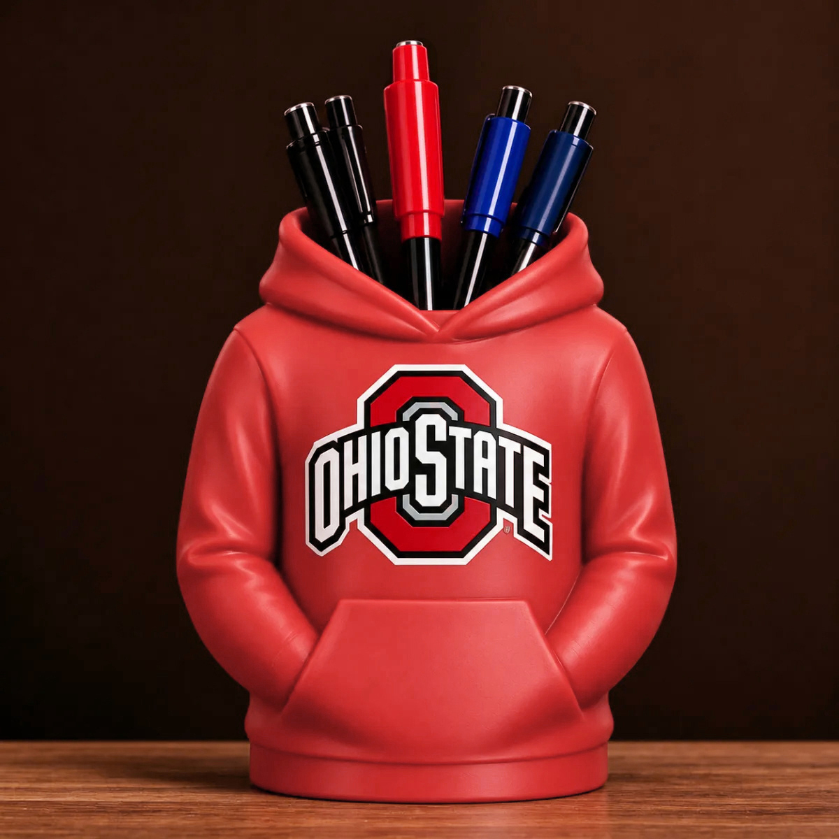 College-Hoodie-Schreibtisch-Organizer, Stift- Und Utensilienhalter, 3D-gedrucktes College-Football-Büro- Und Küchendekor, Fan-Geschenk - 