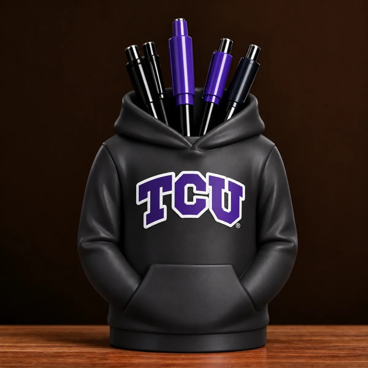 College-Hoodie-Schreibtisch-Organizer, Stift- Und Utensilienhalter, 3D-gedrucktes College-Football-Büro- Und Küchendekor, Fan-Geschenk - 