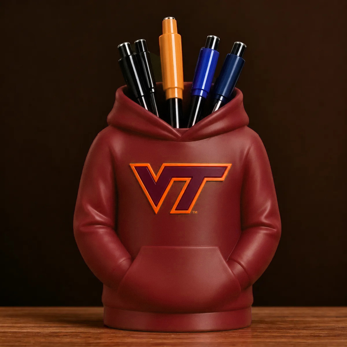 College-Hoodie-Schreibtisch-Organizer, Stift- Und Utensilienhalter, 3D-gedrucktes College-Football-Büro- Und Küchendekor, Fan-Geschenk - 
