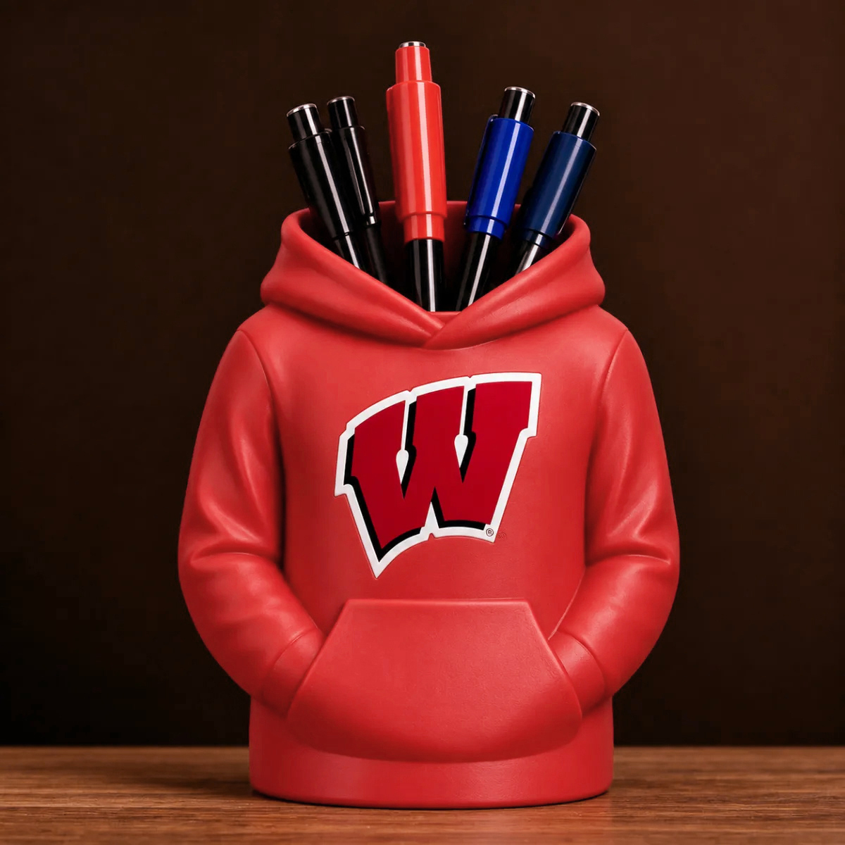 College-Hoodie-Schreibtisch-Organizer, Stift- Und Utensilienhalter, 3D-gedrucktes College-Football-Büro- Und Küchendekor, Fan-Geschenk - 