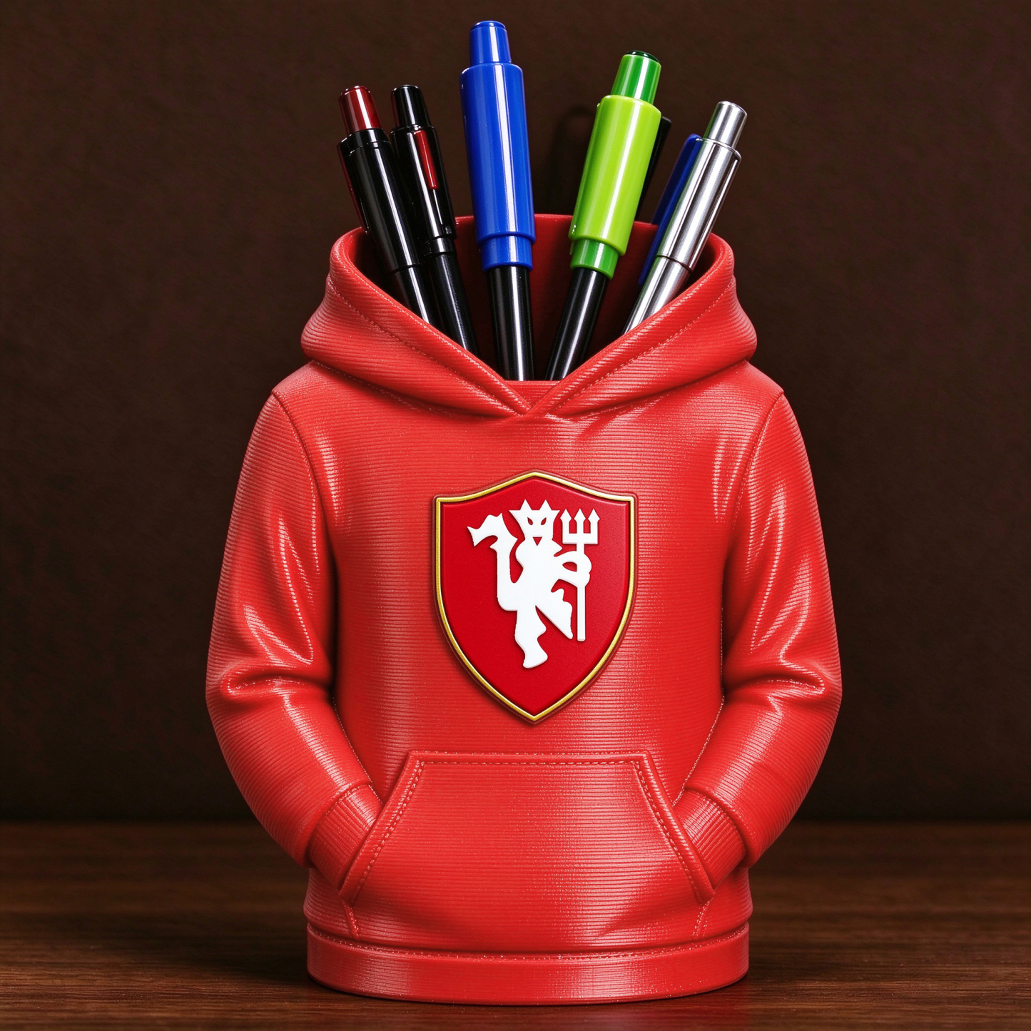 UK Football Hoodie Stifthalter 3D-gedruckter Schreibtisch-Organizer, Fußball-Fan-Geschenk - 