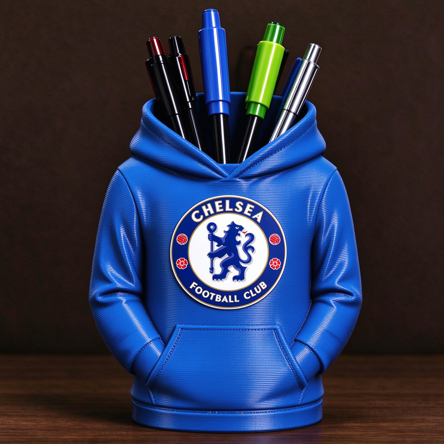 UK Football Hoodie Stifthalter 3D-gedruckter Schreibtisch-Organizer, Fußball-Fan-Geschenk - 