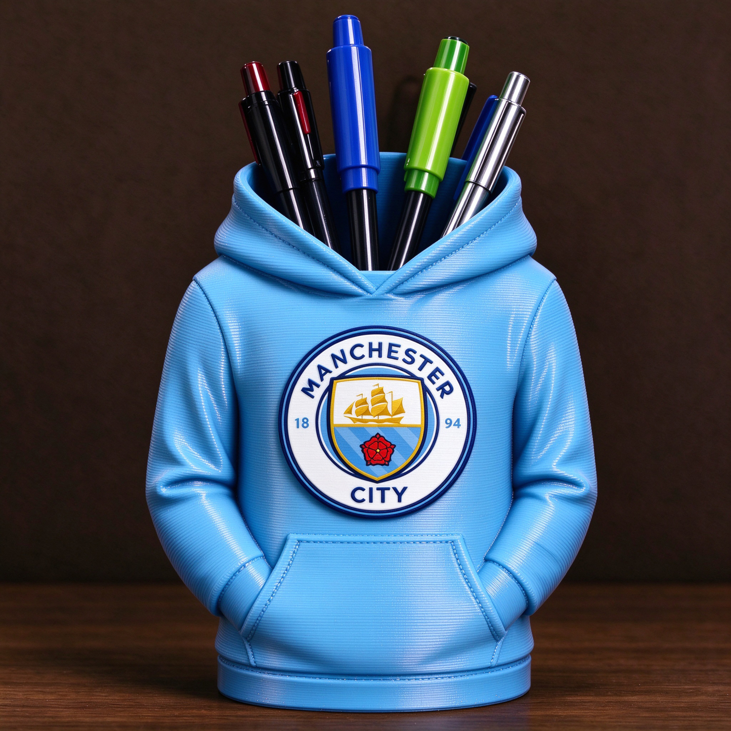 UK Football Hoodie Stifthalter 3D-gedruckter Schreibtisch-Organizer, Fußball-Fan-Geschenk - 
