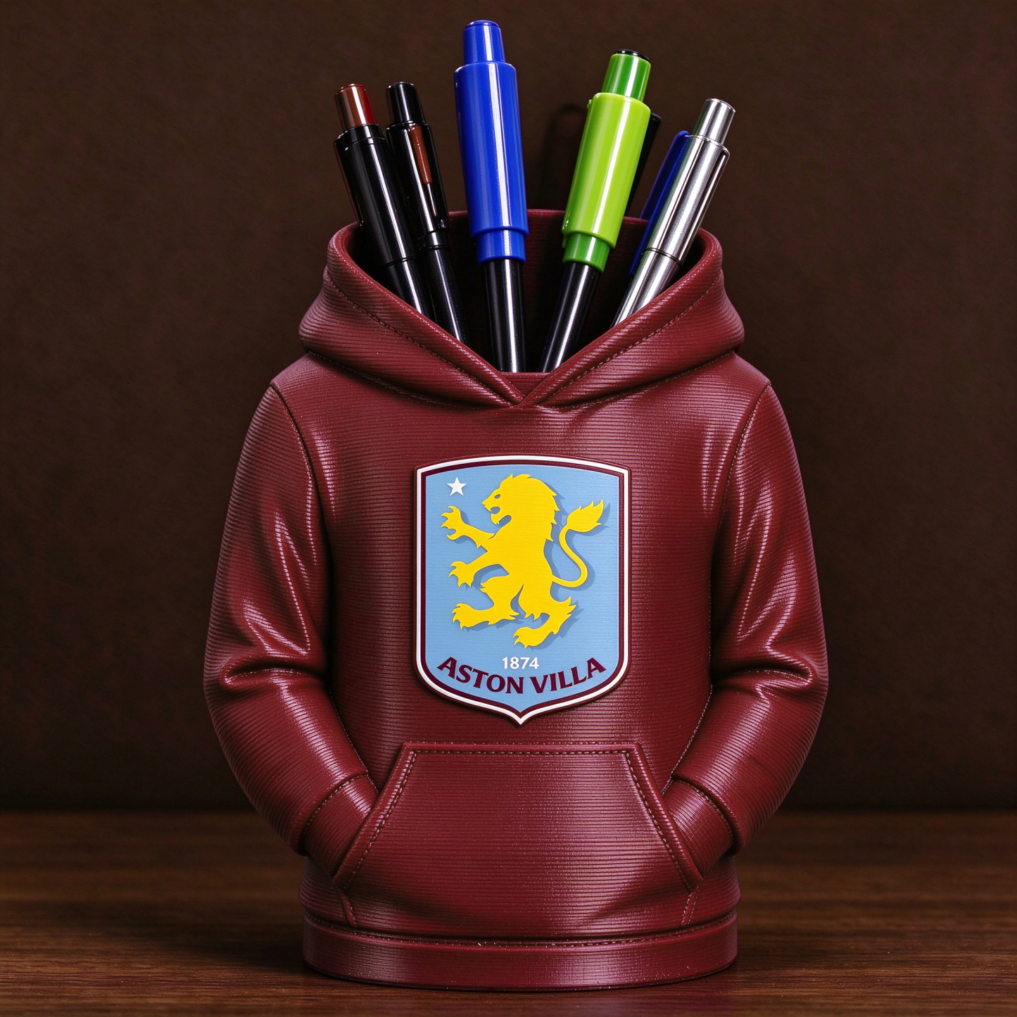 UK Football Hoodie Stifthalter 3D-gedruckter Schreibtisch-Organizer, Fußball-Fan-Geschenk - 