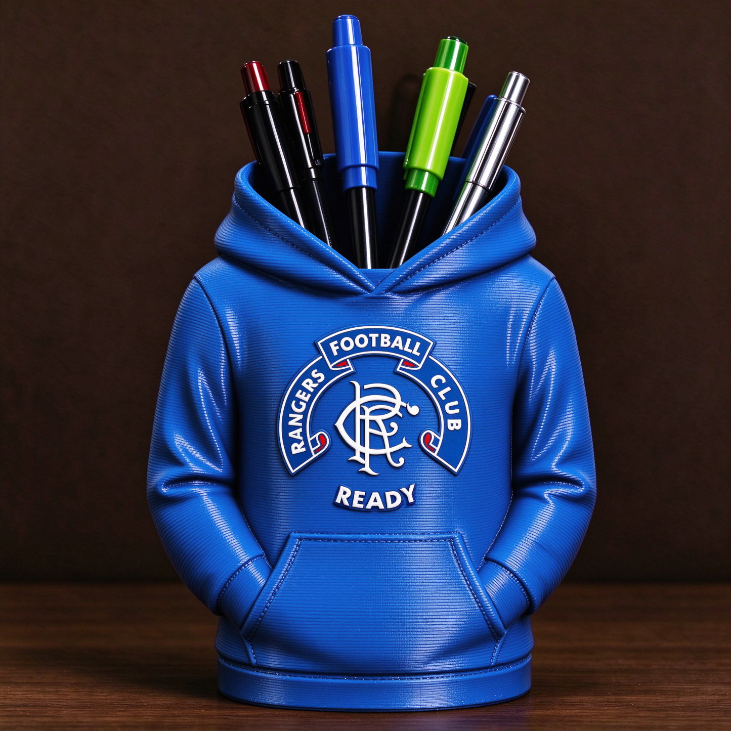 UK Football Hoodie Stifthalter 3D-gedruckter Schreibtisch-Organizer, Fußball-Fan-Geschenk - 