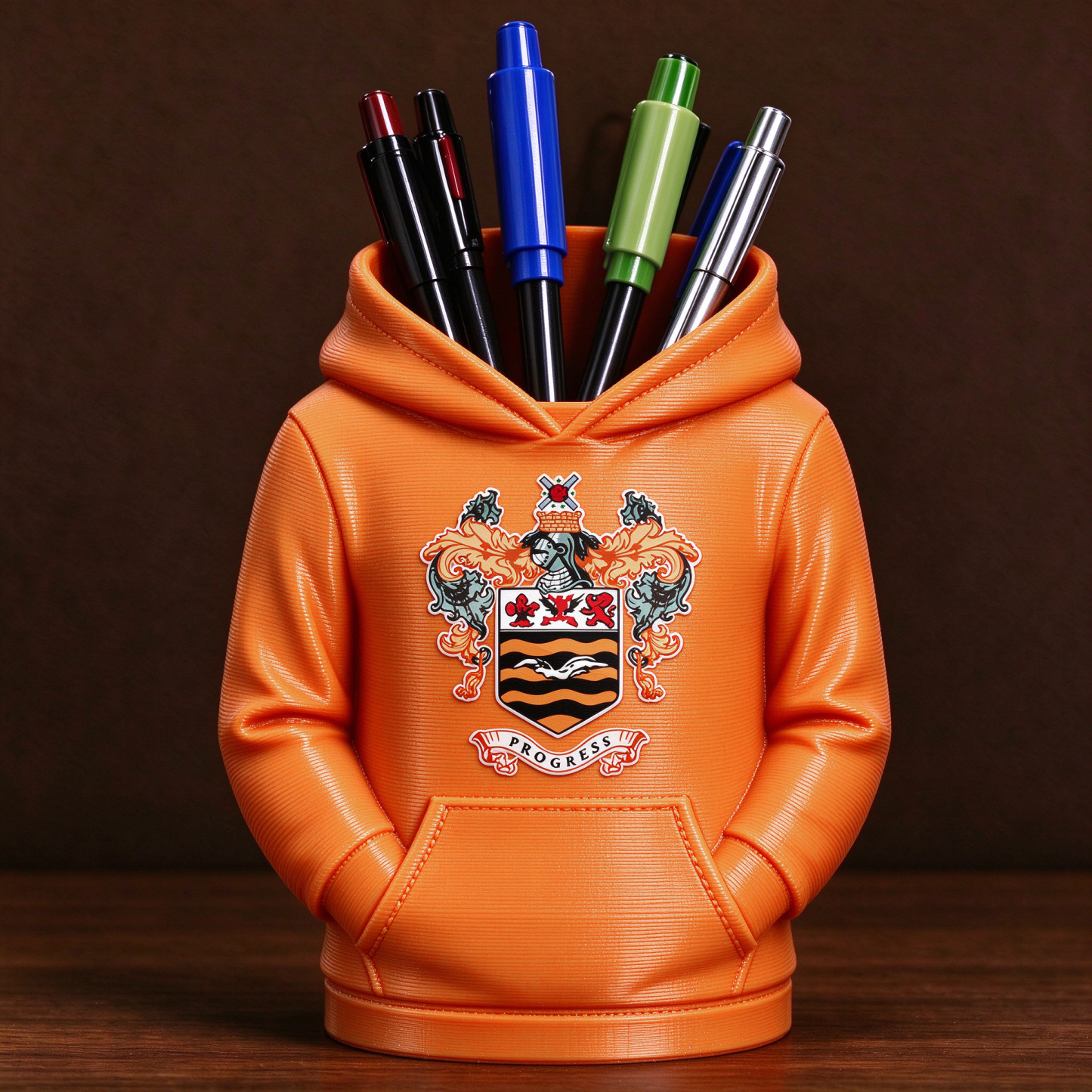 UK Football Hoodie Stifthalter 3D-gedruckter Schreibtisch-Organizer, Fußball-Fan-Geschenk - 
